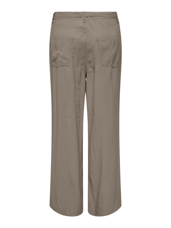 ONLBLEECKER ARIS LIFE MW PANT CC WVN Kadın Kahverengi Pantolon - O15337957