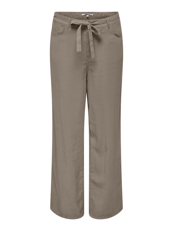 Only - ONLBLEECKER ARIS LIFE MW PANT CC WVN Kadın Kahverengi Pantolon - O15337957