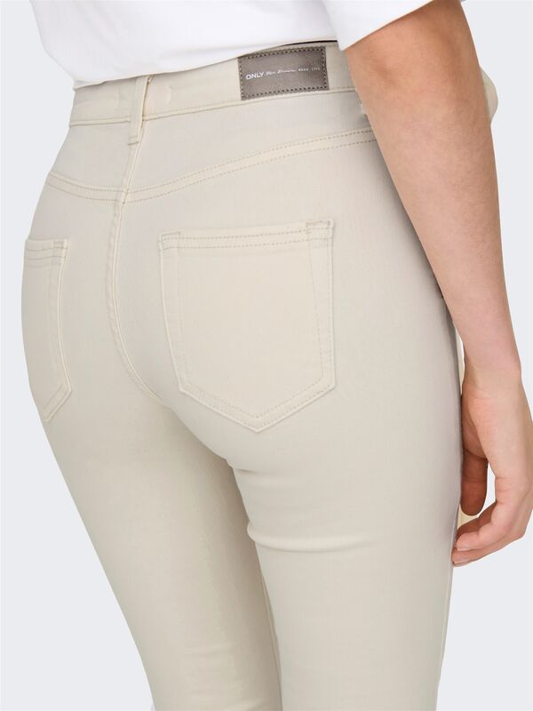 ONLBLUSH MID SKINNY DNM DOT019 Kadın Bej Denim Pantolon - 15337789
