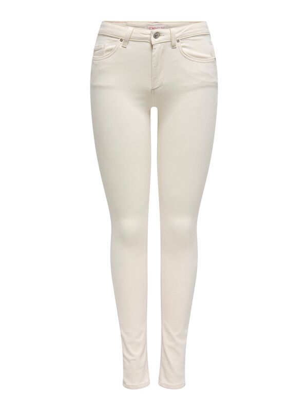 ONLBLUSH MID SKINNY DNM DOT019 Kadın Bej Denim Pantolon - 15337789