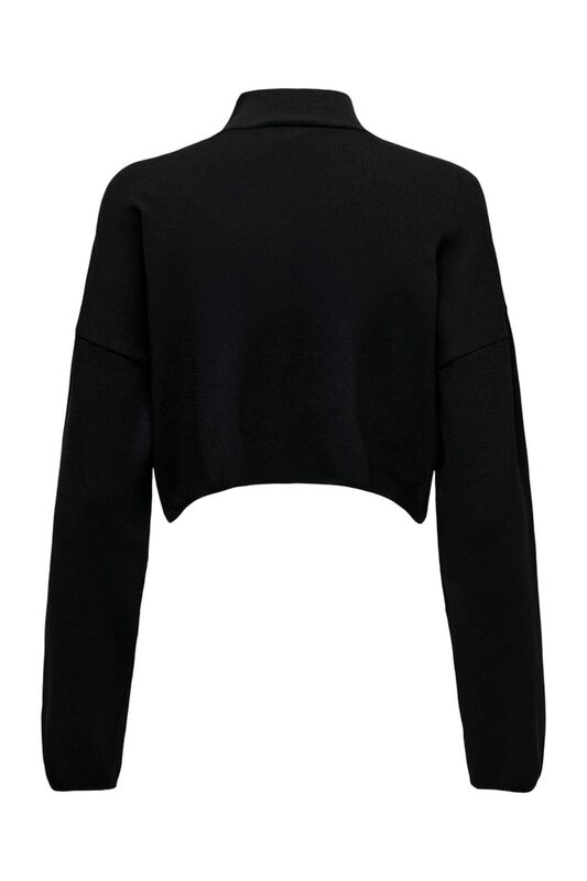 ONLBODRUM CROPPED PULLOVER KNT Kadın Siyah Kazak - 15333125