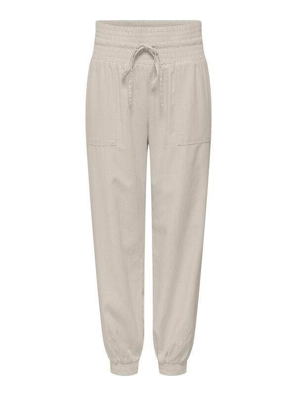 ONLBOLZANO HW PULL-UP PANT MOCH PNT Kadın Bej Pantolon - 15352641