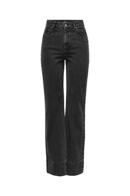 Only - ONLCAMILLE EX HW WIDE PF FOLD UP DNM DOT Kadın Siyah Jean - 15310957