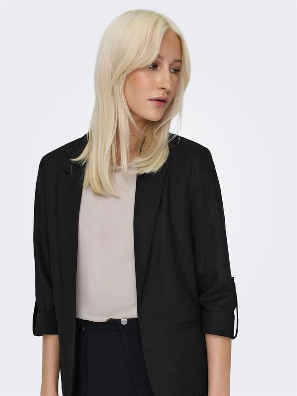 ONLCARO 3/4 UNLINED BLAZER CC TLR Kadın Siyah Ceket - 15312199