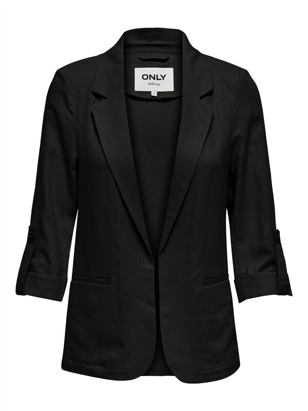 ONLCARO 3/4 UNLINED BLAZER CC TLR Kadın Siyah Ceket - 15312199
