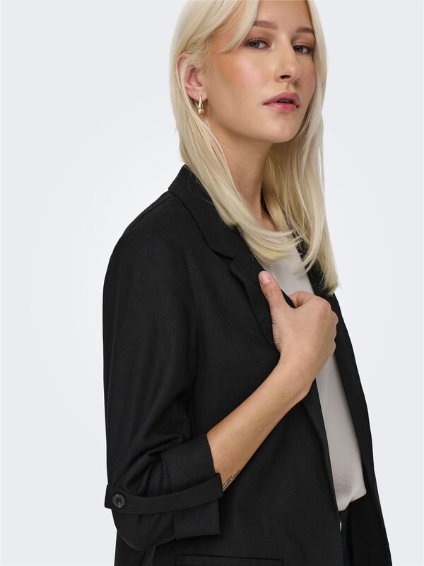 ONLCARO 3/4 UNLINED BLAZER CC TLR Kadın Siyah Ceket - 15312199