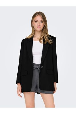 Only - ONLCARO-LANA L/S OVS LIN BLAZER TLR NOOS Kadın Siyah Ceket - 15290245