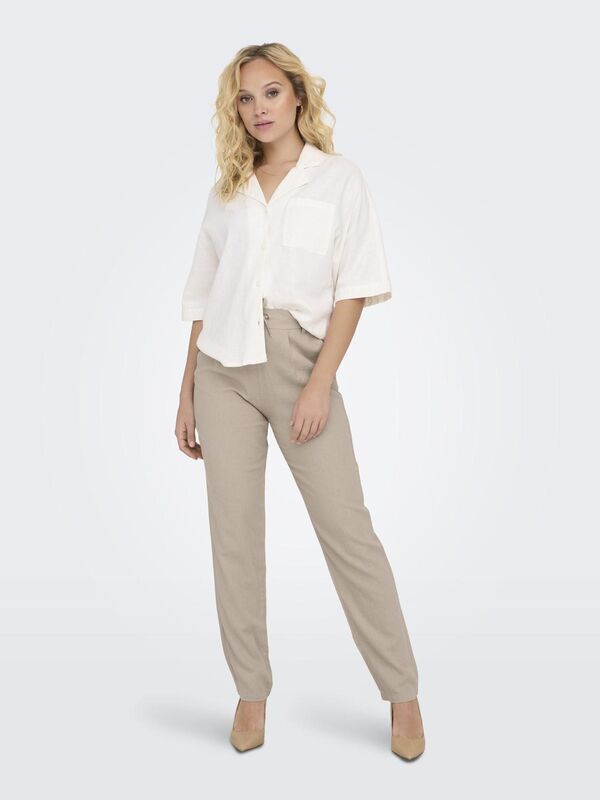 ONLCARO-POPTRASH EASY LINEN BL CC PNT Kadın Mavi Pantolon - 15278710