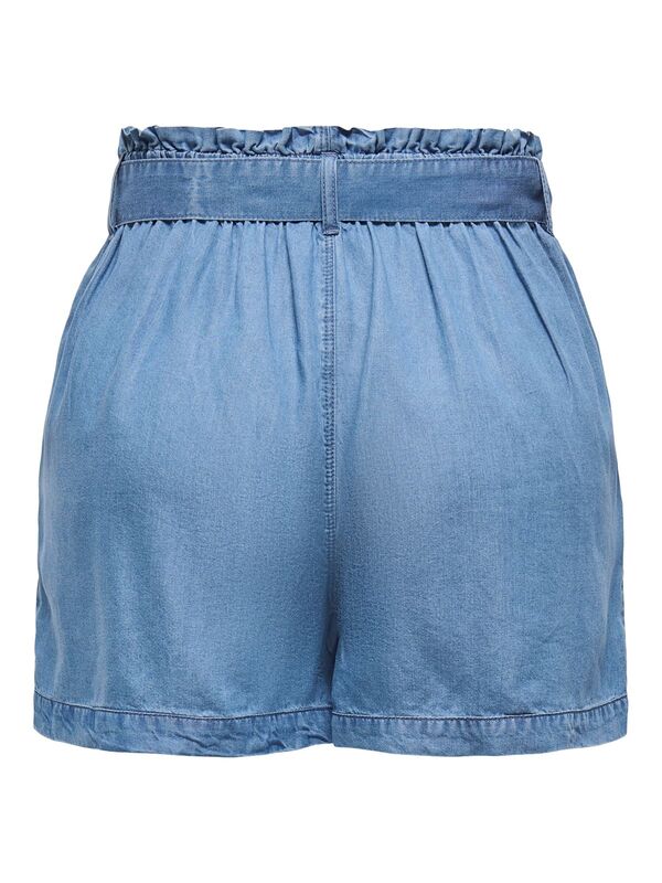ONLCHARIS LIFE HW BELT SHORTS CC WVN Kadın Medium Blue Denim Şort - 15338315