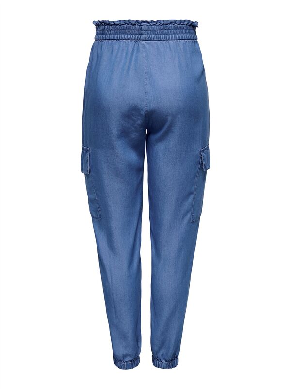 ONLCHARIS LIFE HW PB CARGO PANT CC WVN Kadın Mavi Pantolon - 15338316