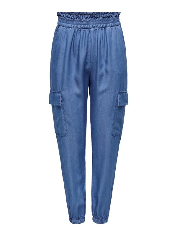 ONLCHARIS LIFE HW PB CARGO PANT CC WVN Kadın Mavi Pantolon - 15338316