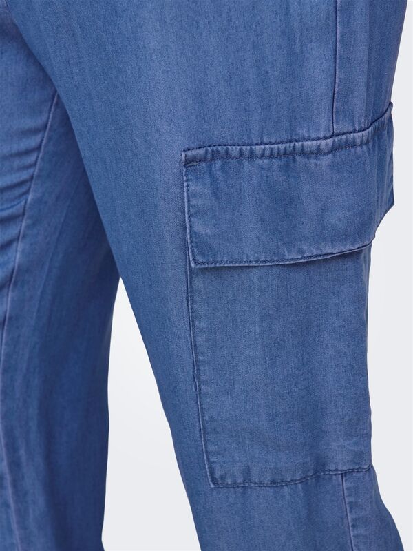 ONLCHARIS LIFE HW PB CARGO PANT CC WVN Kadın Mavi Pantolon - 15338316