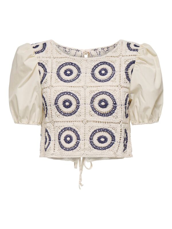 Only - ONLCHARIS S/S MIX TOP JRS Kadın White Bluz - 15346915