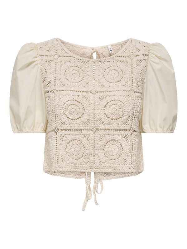 ONLCHARIS S/S MIX TOP JRS Kadın White Bluz - 15346915