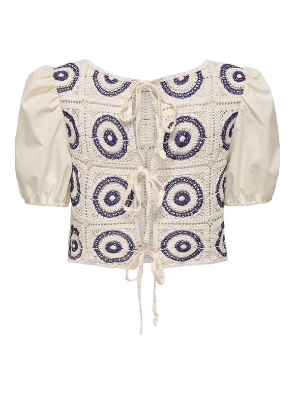 ONLCHARIS S/S MIX TOP JRS Kadın White Bluz - 15346915