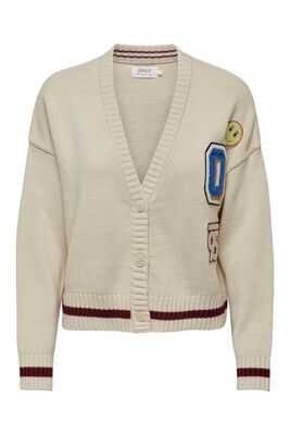 Only - ONLCHEER LS LOOSE DETAIL CARDIGAN KNT Kadın Mavi Kazak - 15301515