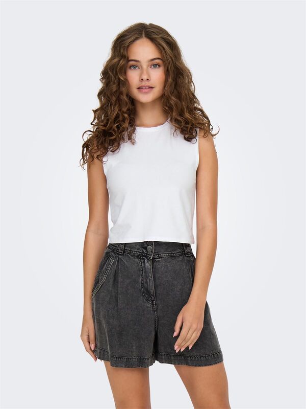 Only - ONLCHOICE S/L 2-PACK TOP BOX JRS Kadın Bright White Atlet - 15343461