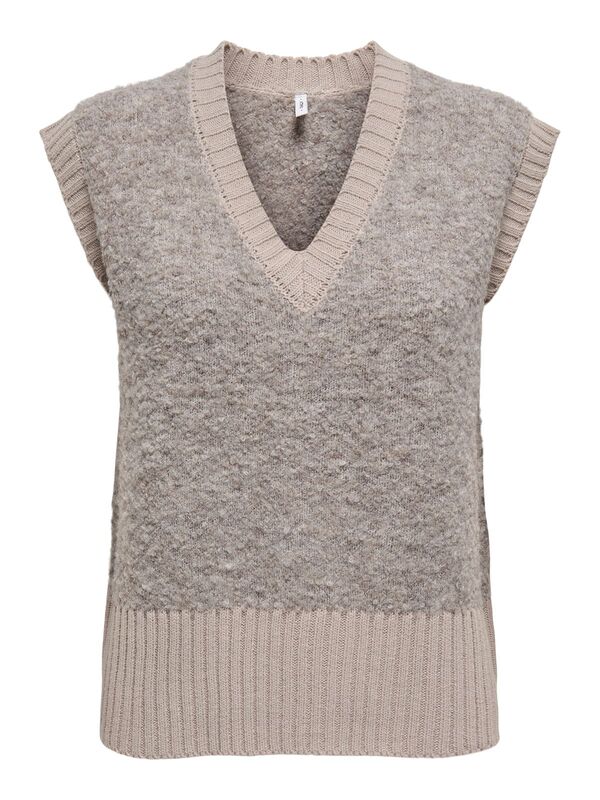 Only - ONLCILLE SL VEST CC KNT Kadın Kahverengi Kazak - 15350777