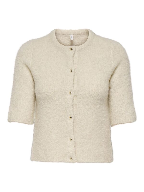 ONLCILLE SS O-NECK CARDIGAN CC KNT Kadın Gri Hırka - 15350782