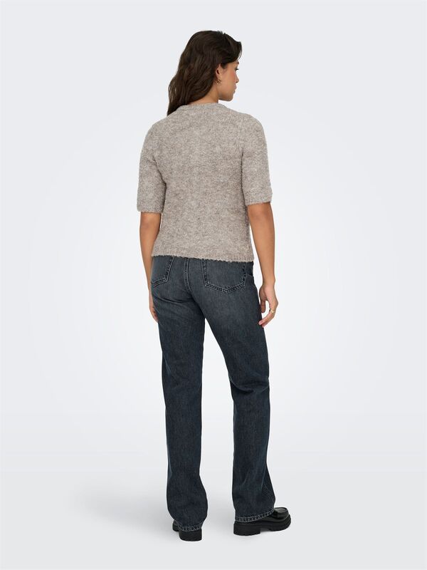 ONLCILLE SS O-NECK CARDIGAN CC KNT Kadın Kahverengi Hırka - 15350782