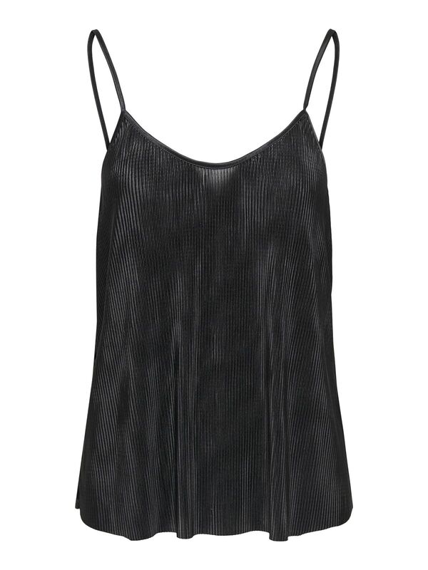 Only - ONLCLAUDIA PLISSE SINGLET PTM Kadın Siyah Atlet - 15346903