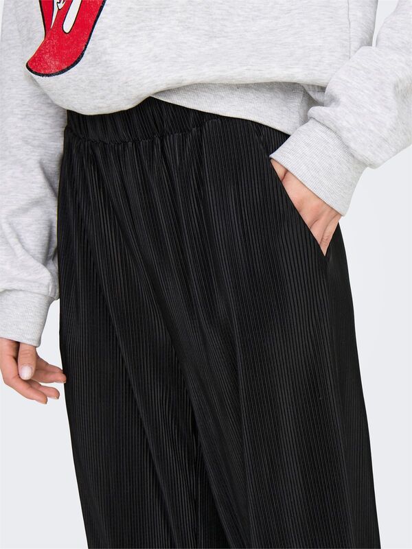 ONLCLAUDIA PLISSE WIDE PANT PTM Kadın Siyah Pantolon - 15346906