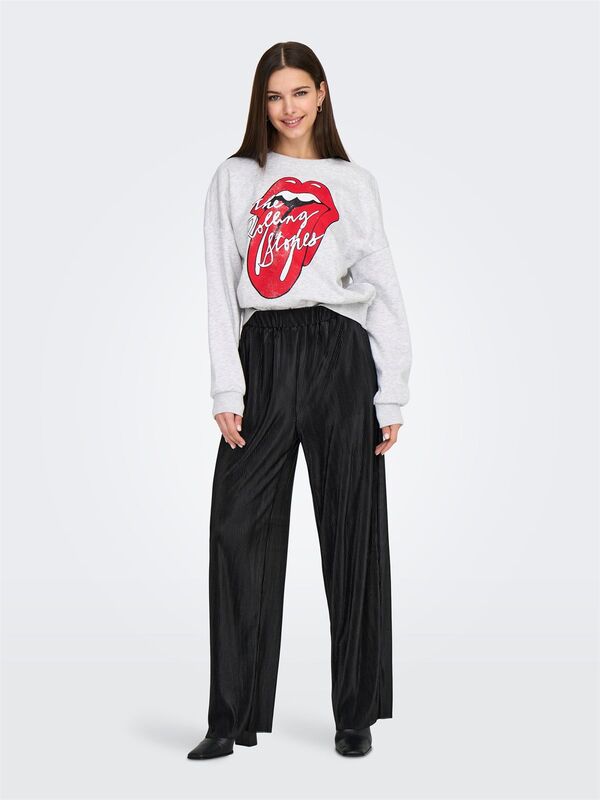 ONLCLAUDIA PLISSE WIDE PANT PTM Kadın Siyah Pantolon - 15346906