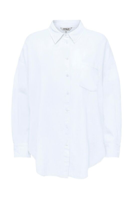 ONLCORINA-CARO L/S LOOSE SHIRT PNT Kadın Beyaz UK Gömlek - 15291786