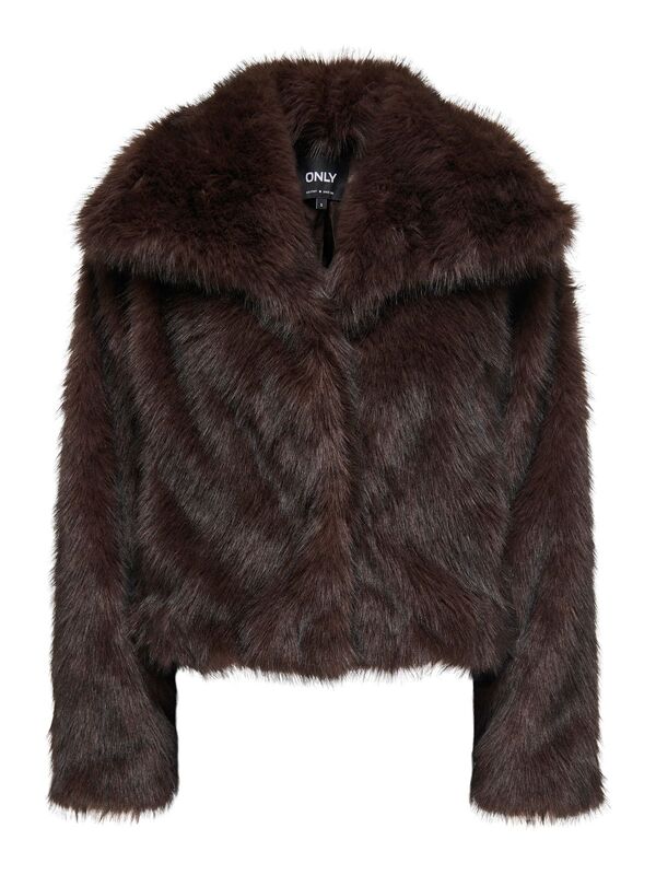 Only - ONLDAWN FAUX FUR JACKET CC OTW Kadın Kahverengi Mont - 15348977