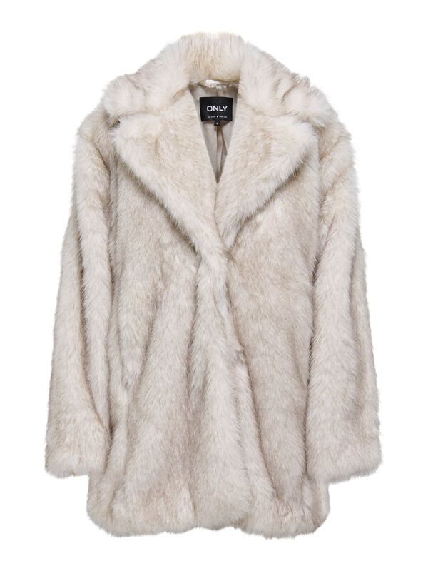 ONLDAWN LIFE FAUX FUR COAT CC OTW Kadın Bej Kaban - 15348976