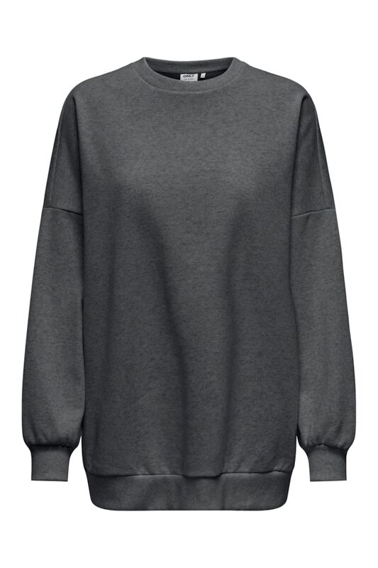 Only - ONLDAZE L/S OVERSIZE O-NECK SWT Kadın Gri Sweatshirt - 15335172