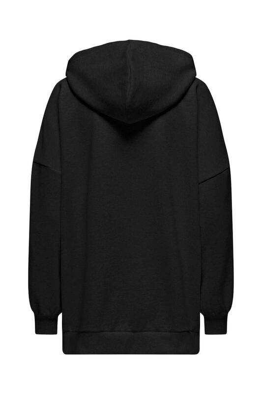 ONLDAZE L/S OVERSIZE ZIP HOOD SWT Kadın Siyah Sweatshirt - 15335180