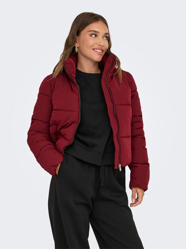 Only - ONLDOLLY SHORT PUFFER JACKET OTW Kadın Mor Mont - 15205371
