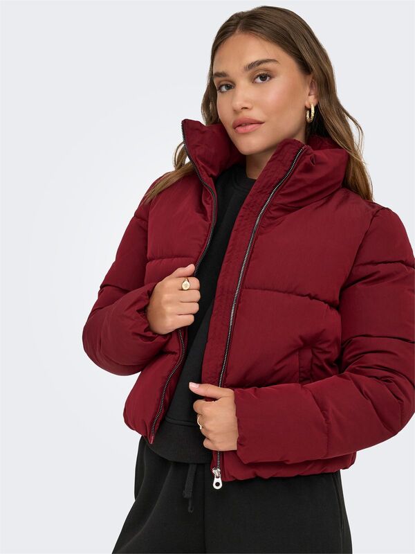 ONLDOLLY SHORT PUFFER JACKET OTW Kadın Mor Mont - 15205371
