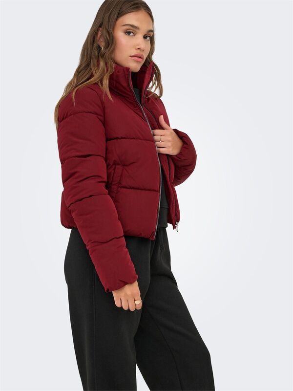 ONLDOLLY SHORT PUFFER JACKET OTW Kadın Mor Mont - 15205371