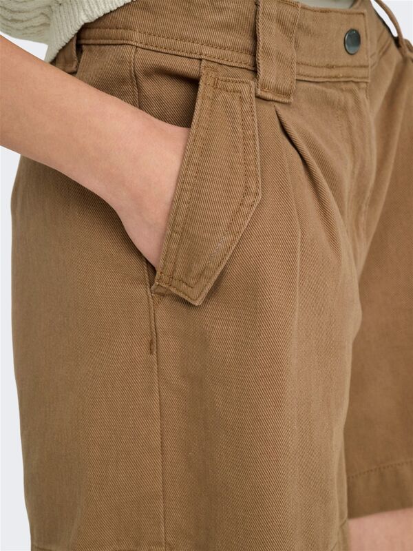 ONLDREW HW SHORTS CC OTW Kadın Kahverengi Şort - 15336627