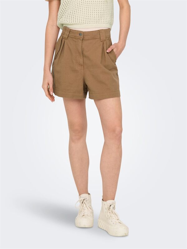 ONLDREW HW SHORTS CC OTW Kadın Kahverengi Şort - 15336627