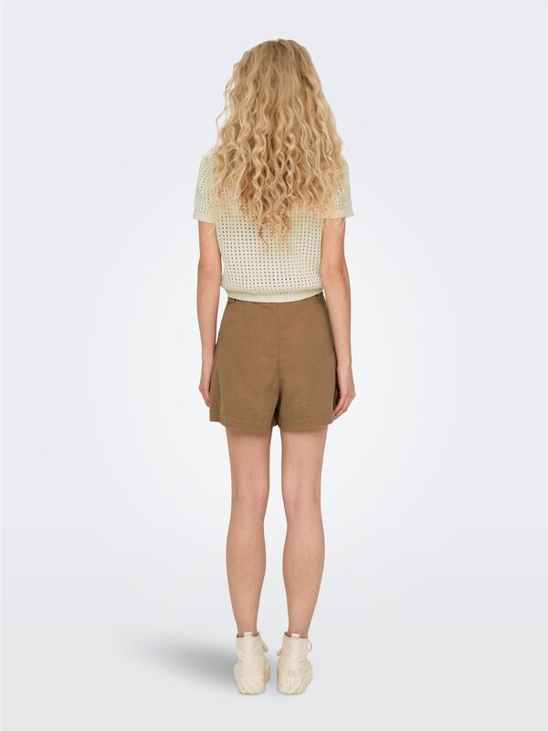 ONLDREW HW SHORTS CC OTW Kadın Kahverengi Şort - 15336627