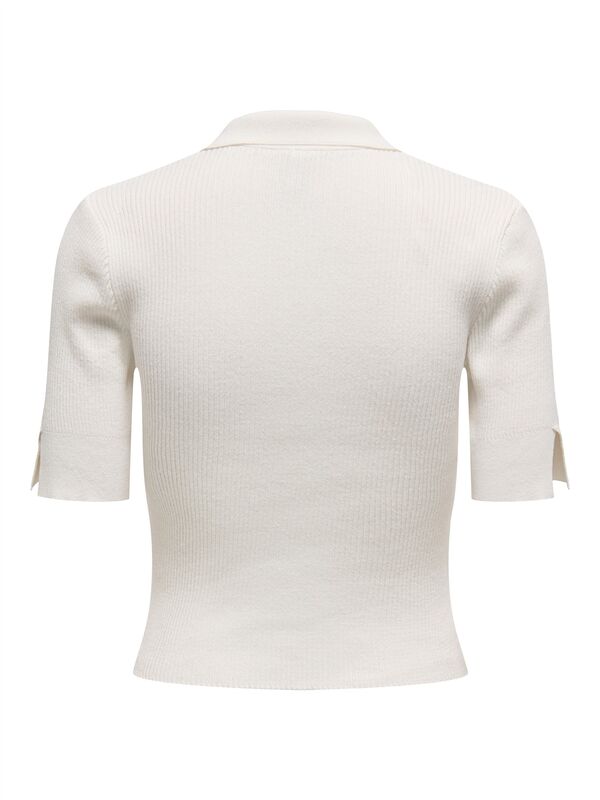 ONLELECTRA LIFE SS POLO NECK KNT Kadın Beyaz Kazak - O15341689