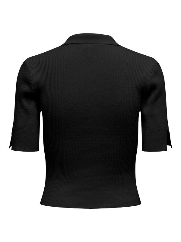 ONLELECTRA LIFE SS POLO NECK KNT Kadın Siyah Kazak - O15341689