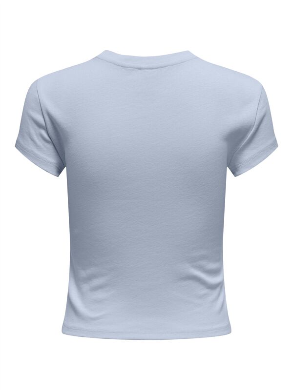 ONLELINA S/S O-NECK SHORT TOP JRS NOOS Kadın Mavi Bluz - 15320229