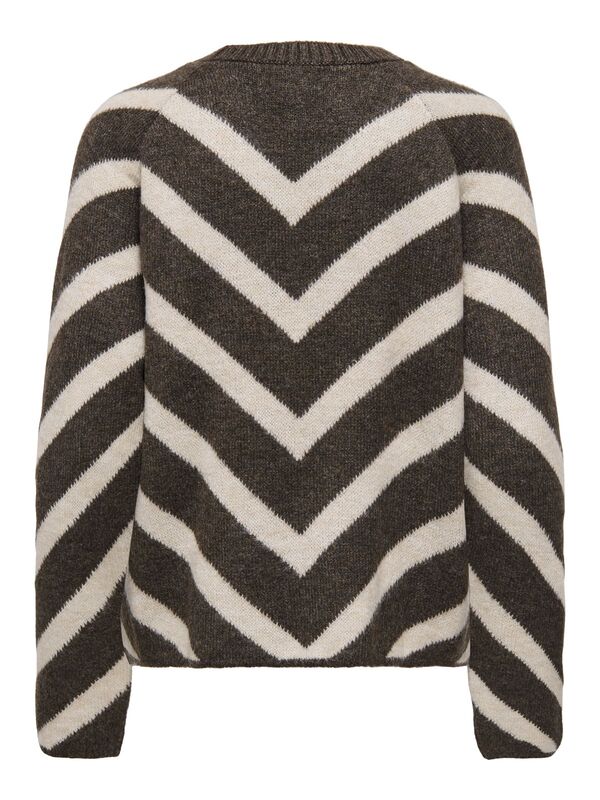 ONLELIZA L/S PULLOVER KNT NOOS Kadın Kahverengi Kazak - 15191792