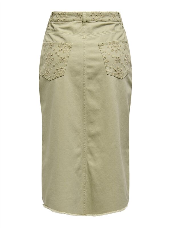 ONLELSA MIDI CROCHET SKIRT OTW Kadın Yeşil Etek - 15338068