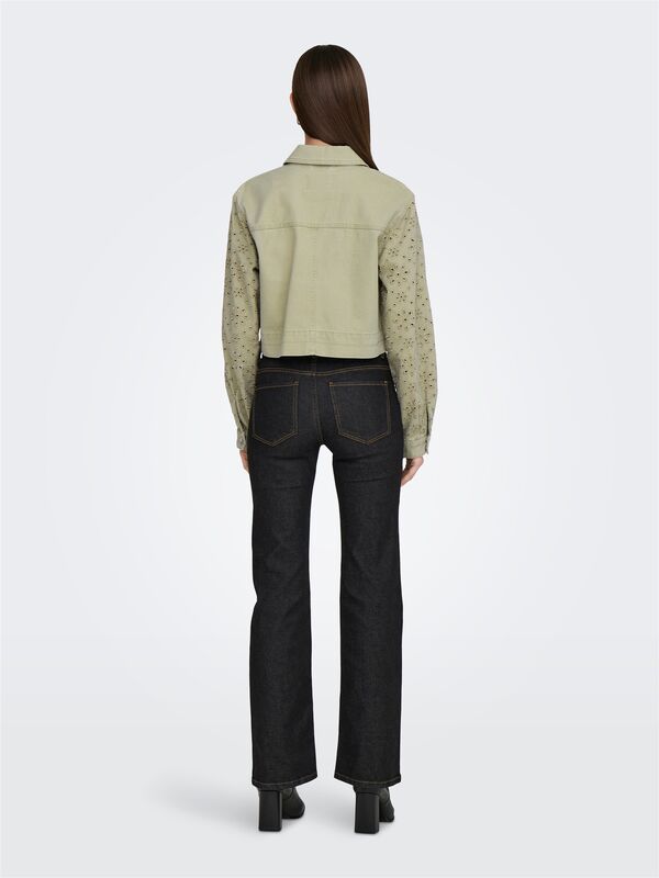 ONLELSA SHORT CROCHET JACKET OTW Kadın Yeşil Ceket - O15338055