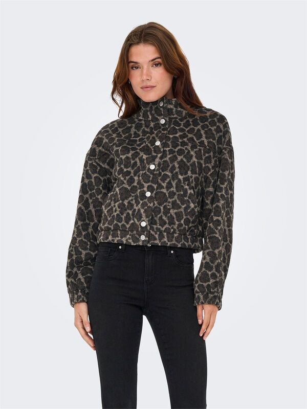 ONLEMILIA LIFE SHORT LEO JACKET CC OTW Kadın Gray Mont - 15349082