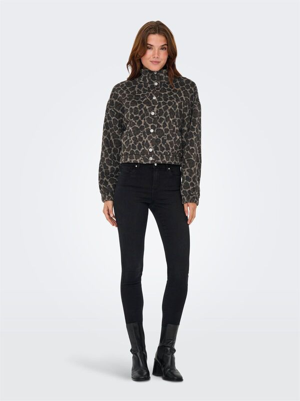 ONLEMILIA LIFE SHORT LEO JACKET CC OTW Kadın Gray Mont - 15349082