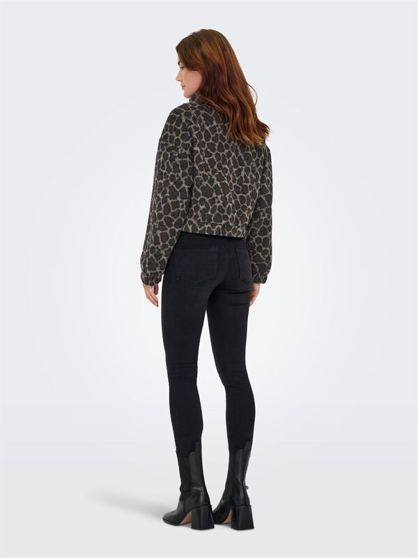 ONLEMILIA LIFE SHORT LEO JACKET CC OTW Kadın Gray Mont - 15349082