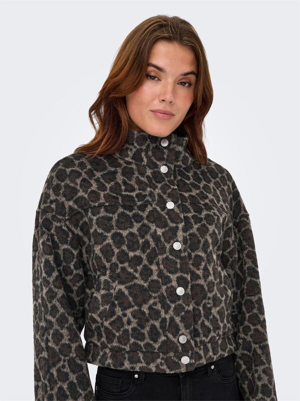 ONLEMILIA LIFE SHORT LEO JACKET CC OTW Kadın Gray Mont - 15349082