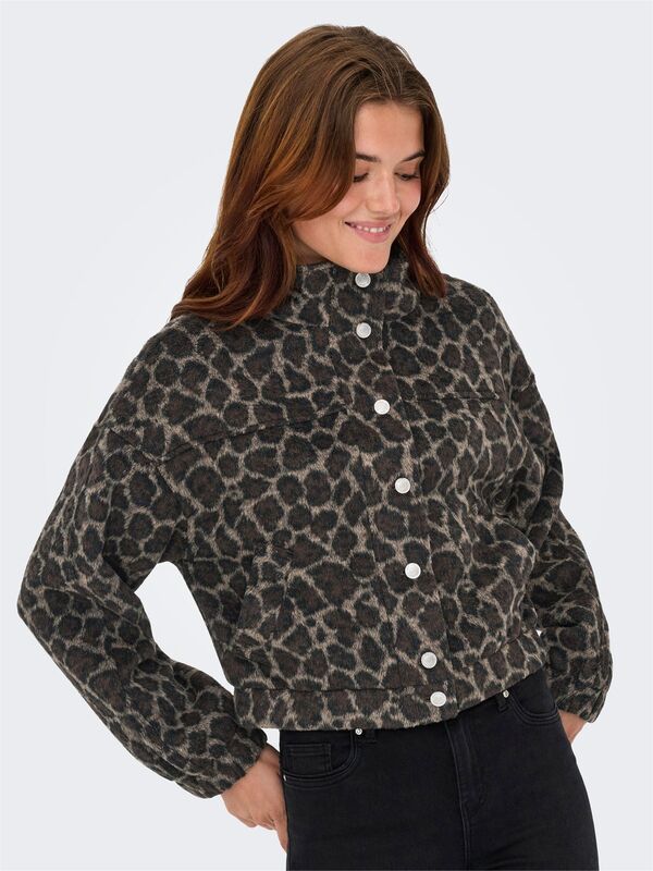 ONLEMILIA LIFE SHORT LEO JACKET CC OTW Kadın Gray Mont - 15349082