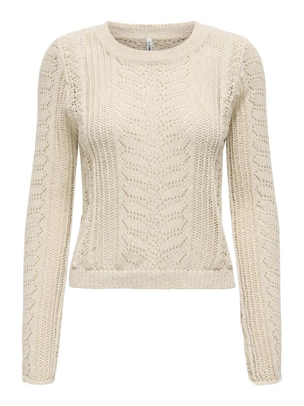 Only - ONLERIN LIFE LS O-NECK KNT Kadın Birch Bluz - 15341570